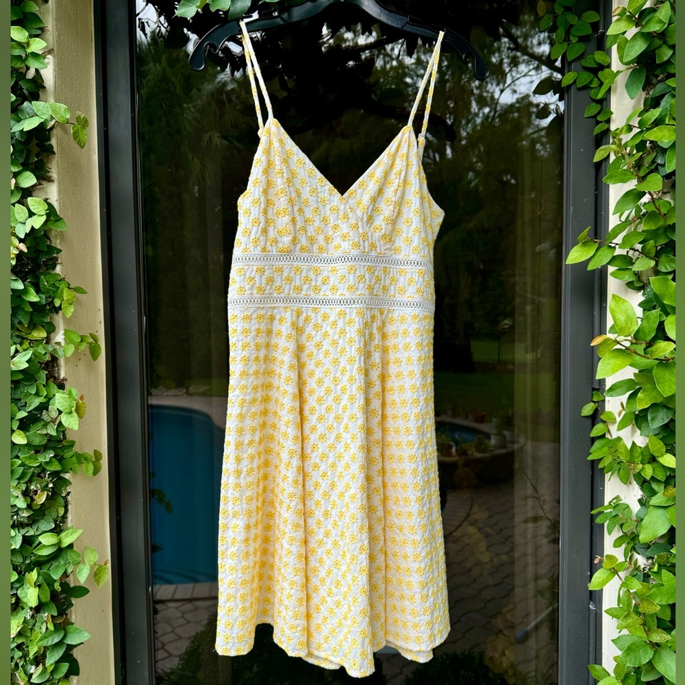 Altar’d State Yellow and White Floral Dress